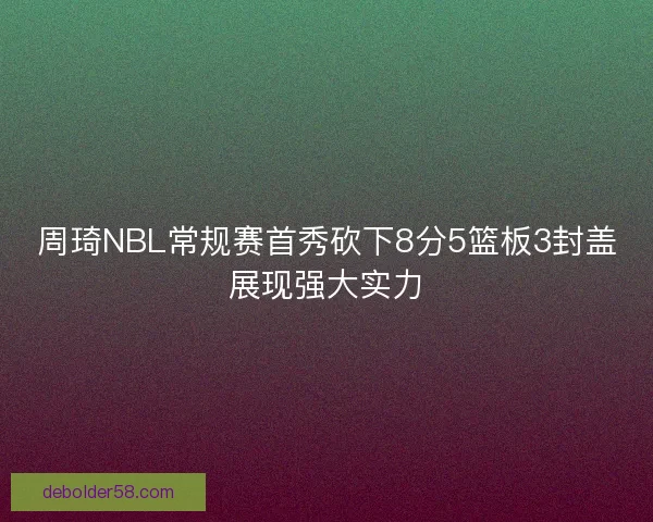 周琦NBL常规赛首秀砍下8分5篮板3封盖展现强大实力