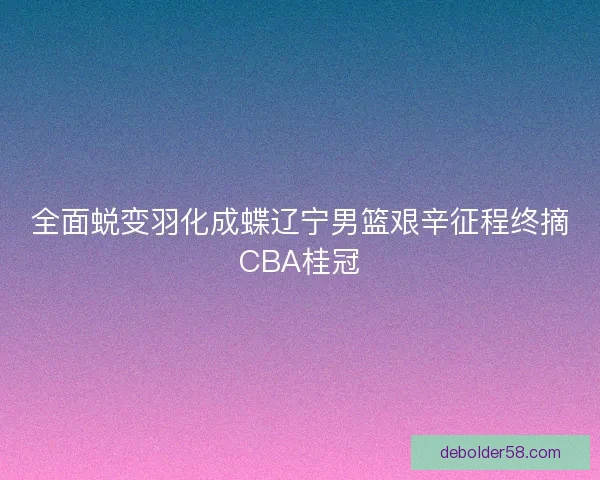 全面蜕变羽化成蝶辽宁男篮艰辛征程终摘CBA桂冠